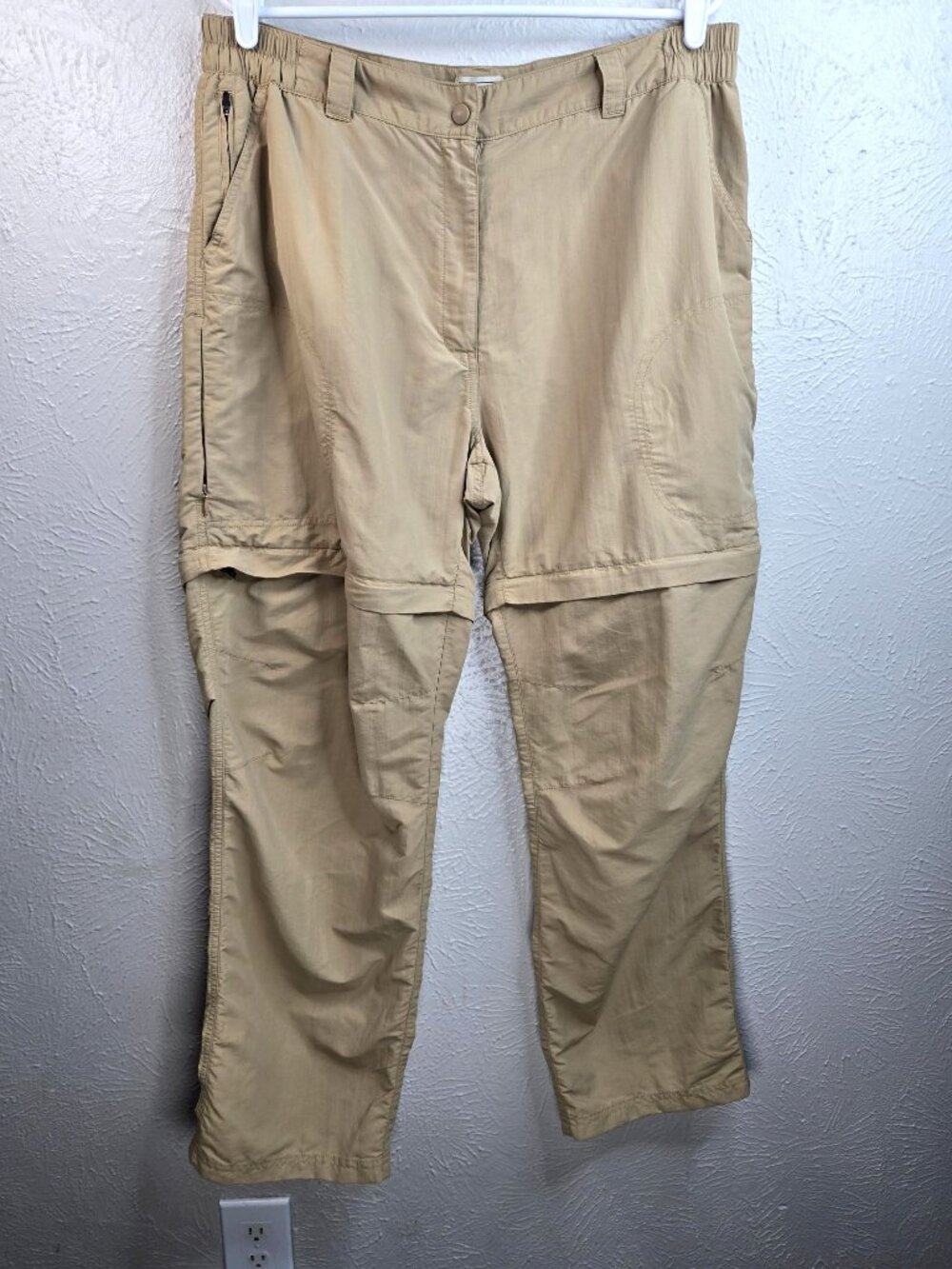 LL Bean Insect Repellent Convertible Hiking Pants XL Nylon Outdoor Utility Cargo
